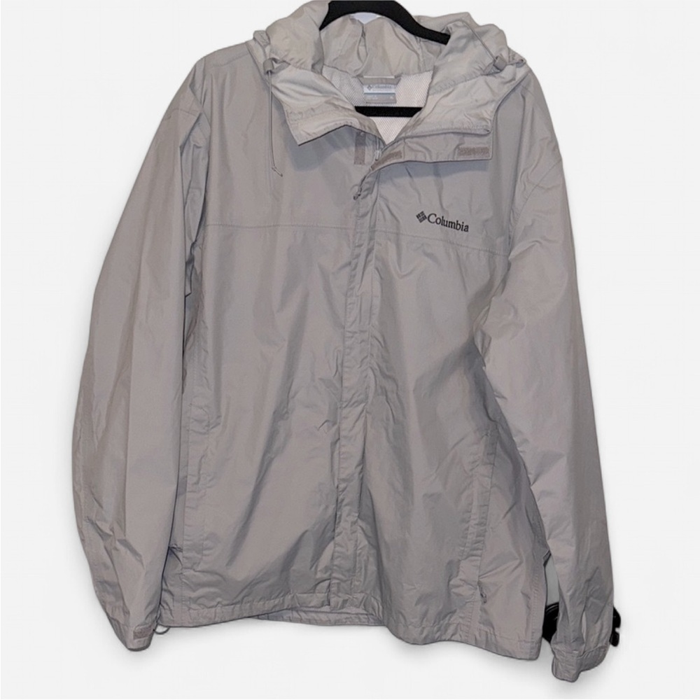 Columbia Gray Hooded Packable Jacket Size XL